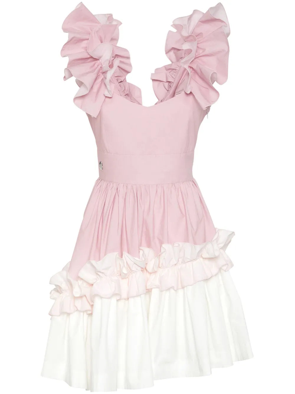 Ruffled Cotton Mini Dress