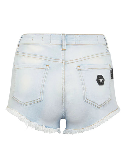 Logo-Appliqué Denim Shorts