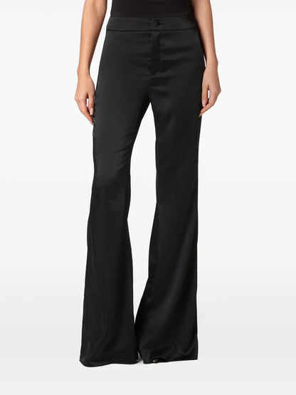 Flared Satin Trousers