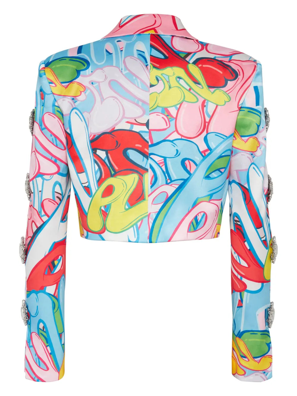 Bombing Graffiti-Print Spencer Jacket