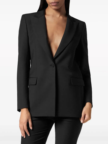 Skull Crystal-Embellished Blazer