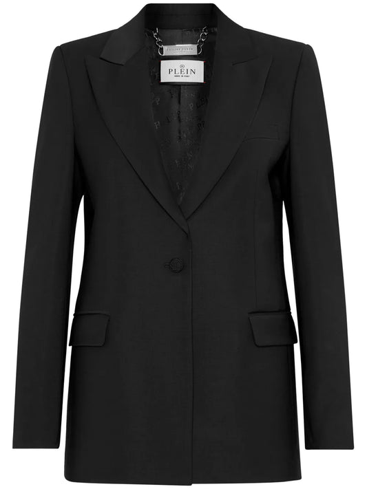Skull Crystal-Embellished Blazer