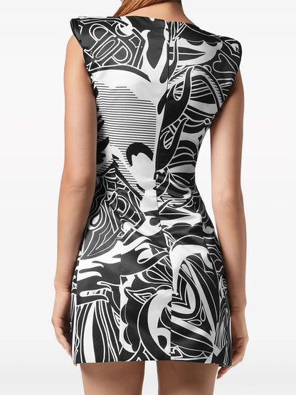 Duchesse Cap-Sleeve Minidress