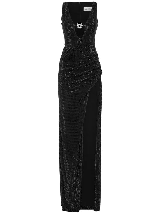 Cut-Out Draped Long Dress