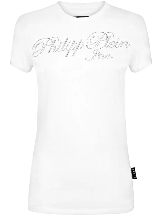 Crystal-Embellished Logo-Print T-Shirt