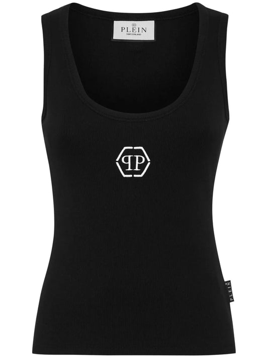 Hexagon-Logo Cotton Tank Top