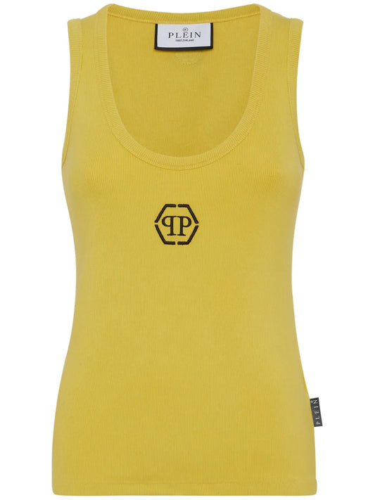 Hexagon-Logo Cotton Tank Top