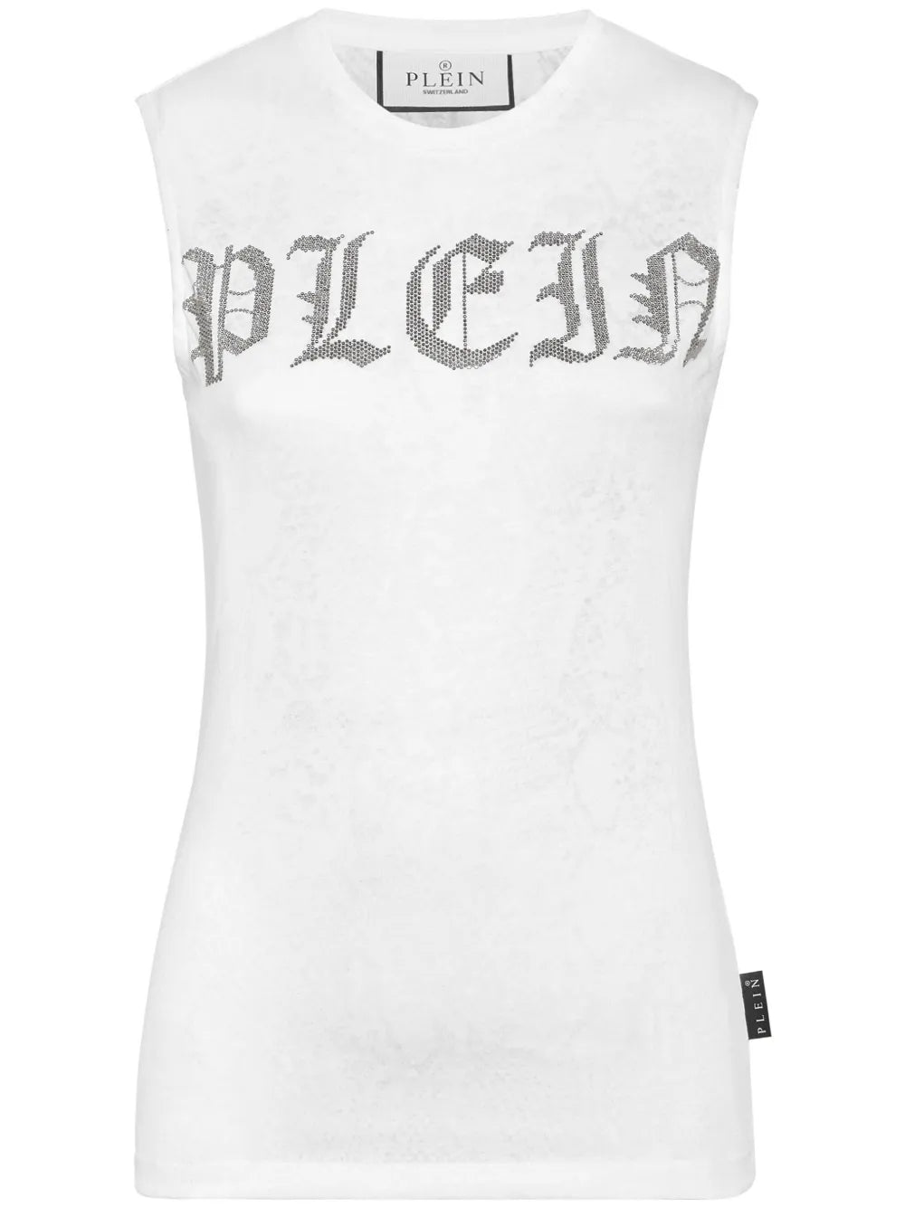 Crystal-Embellished Logo-Print Tank Top