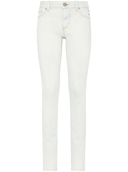 Logo-Appliqué Denim Leggings