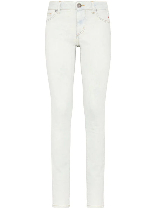Logo-Appliqué Denim Leggings