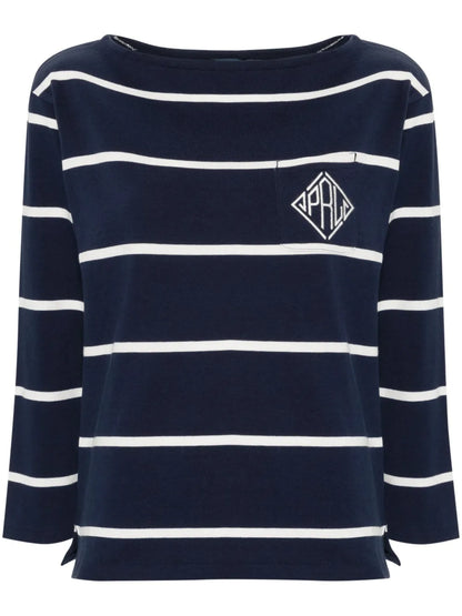 Logo-Embroidered Striped T-Shirt