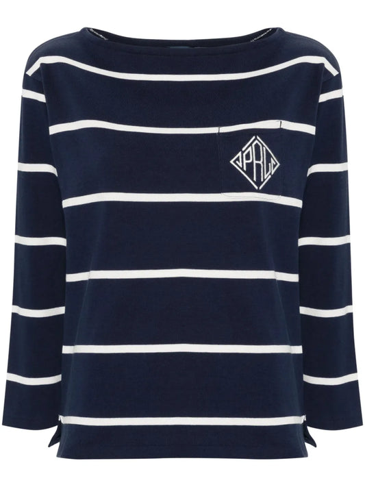 Logo-Embroidered Striped T-Shirt