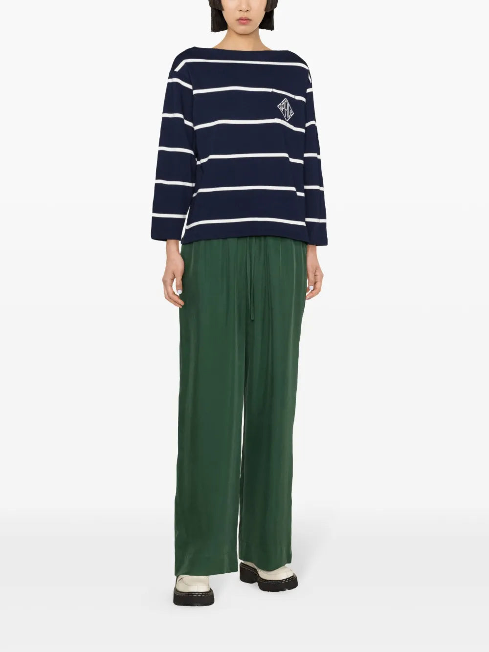 Logo-Embroidered Striped T-Shirt