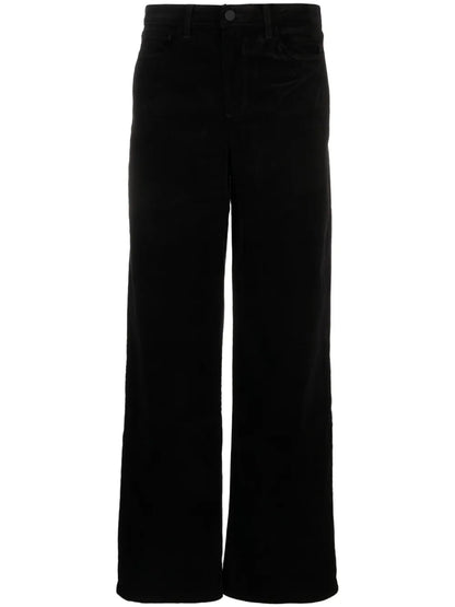 Maghra Mid-Rise Wide-Leg Velvet Trousers