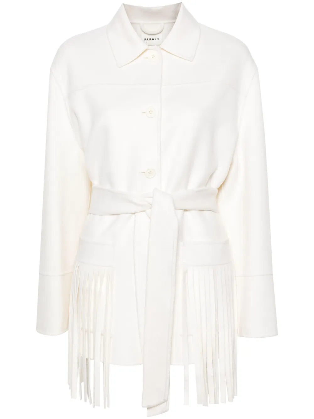 Tied Fringed Short Coat