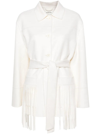 Tied Fringed Short Coat