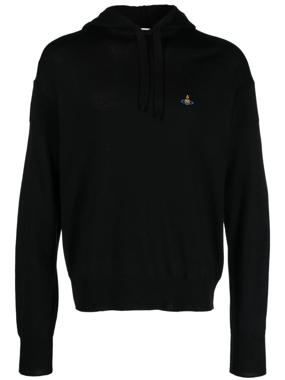 Orb-Embroidered Virgin Wool Hoodie
