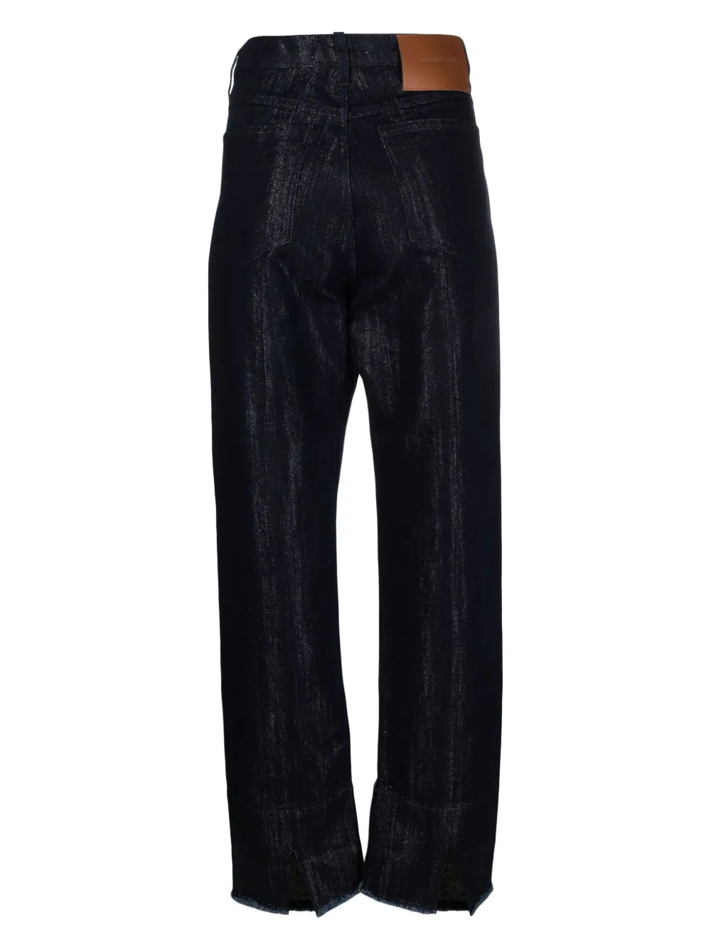 Lurex High-Rise Wide-Leg Jeans