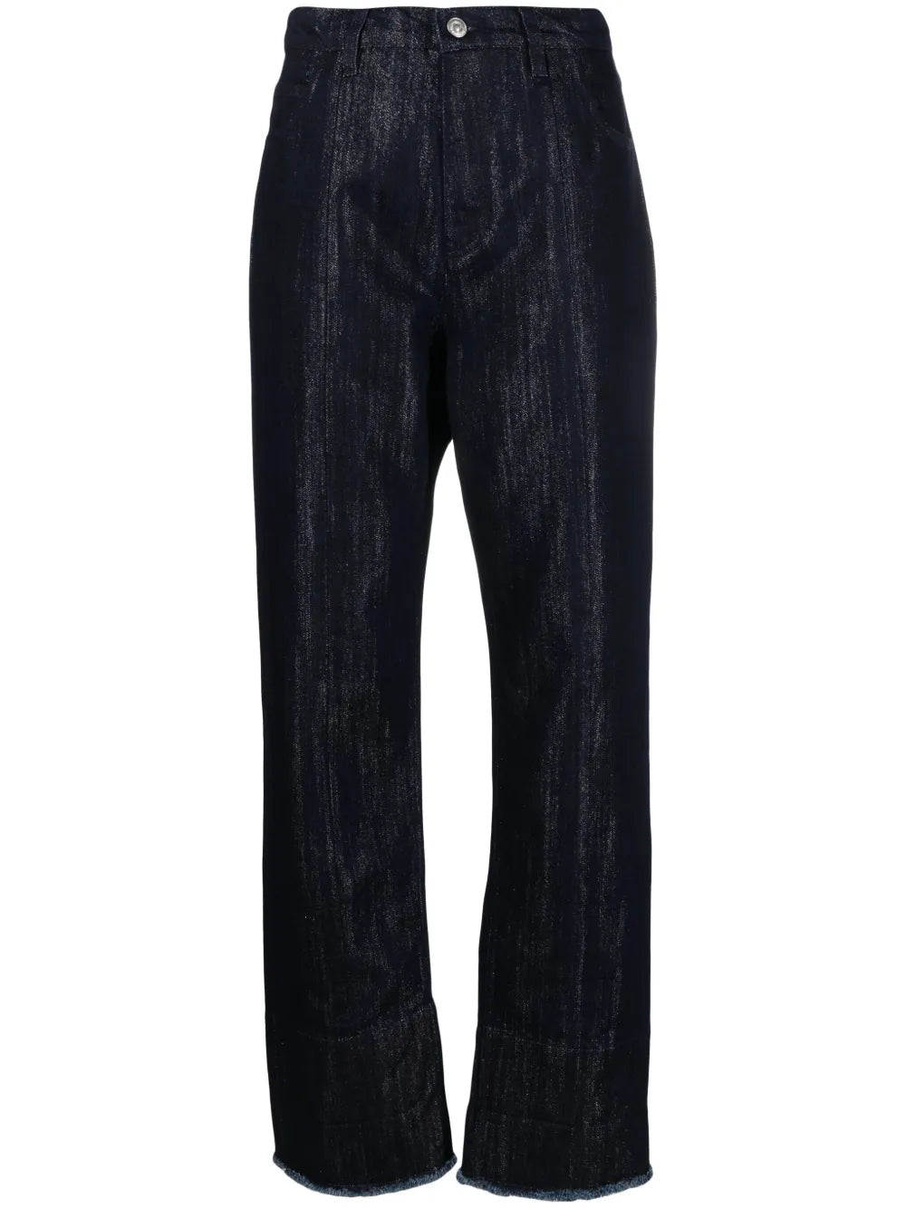 Lurex High-Rise Wide-Leg Jeans