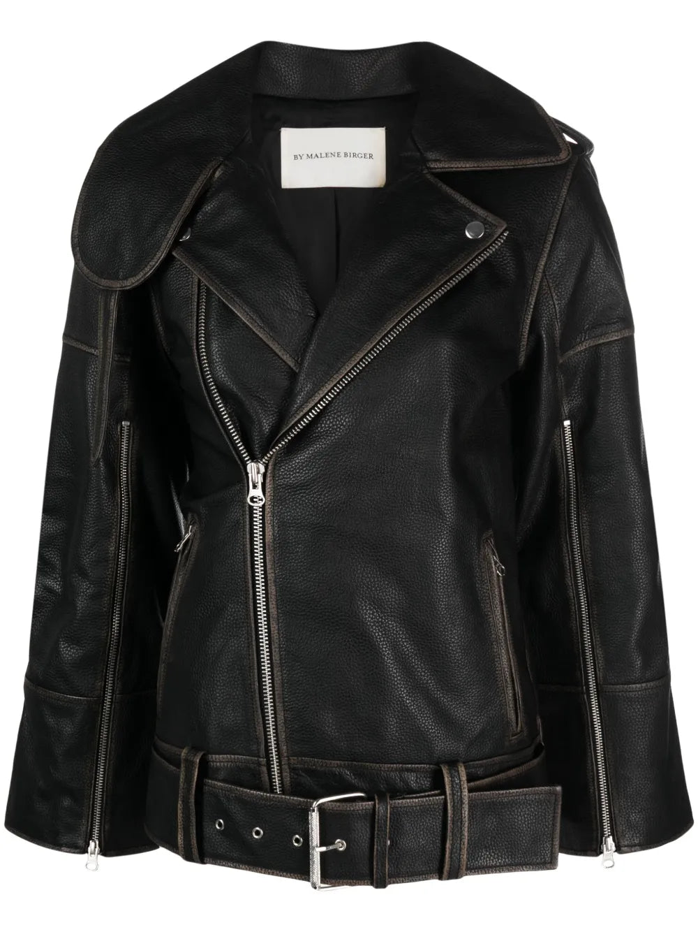 Beatrisse Leather Biker Jacket
