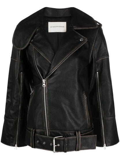 Beatrisse Leather Biker Jacket