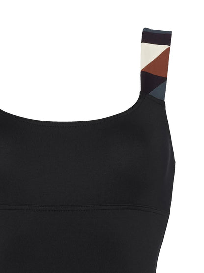 Tempo Graphic-Strap Swimsuit