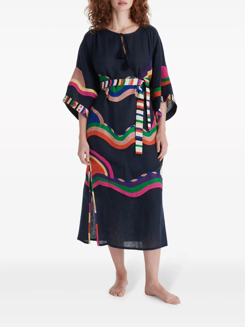 Horizon Embroidered Linen Dress