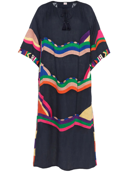 Horizon Embroidered Linen Dress