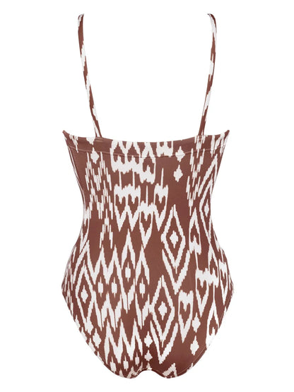 Cloud Geometric-Print Swimsuit