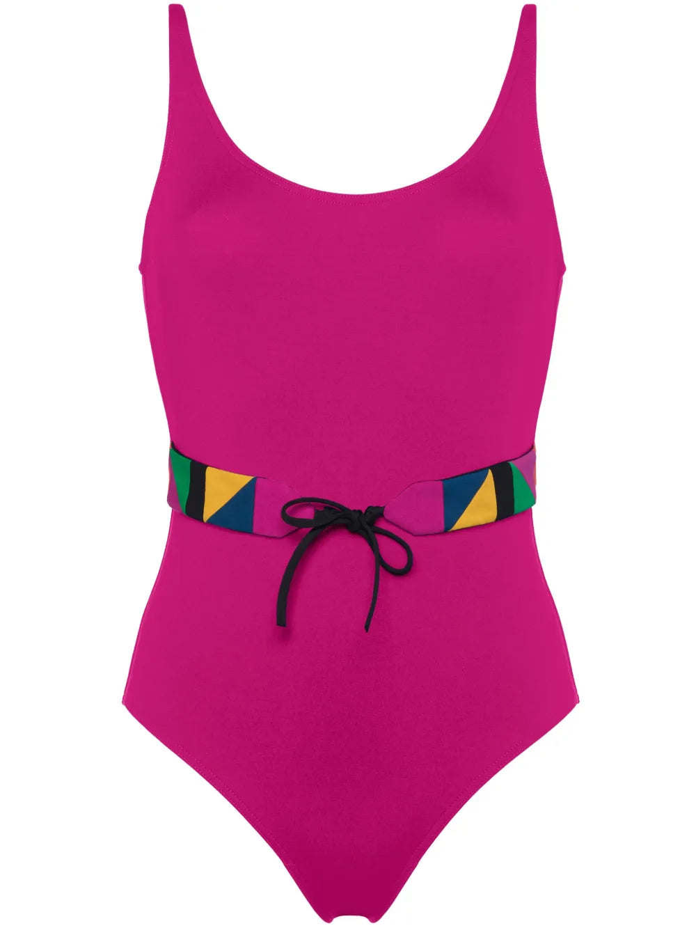 Damier Belted-Waist Swimsuit