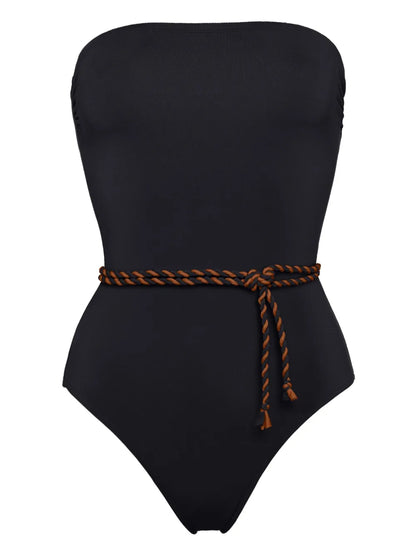 Majorette Tie-Waist Bustier Swimsuit