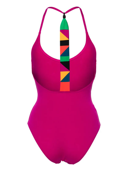 Virtuosa Patchwork-Strap Swimsuit