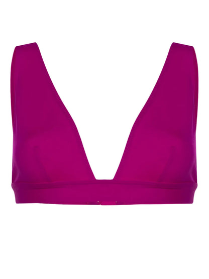 Chrome Triangle-Cup Bikini Top