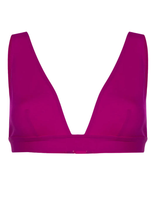 Chrome Triangle-Cup Bikini Top