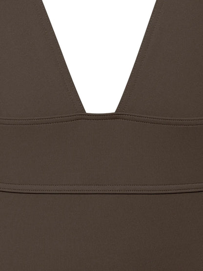 Pigment V-Neck Swimsuit