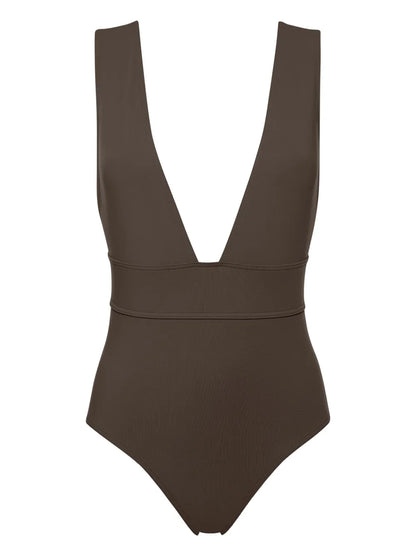 Pigment V-Neck Swimsuit