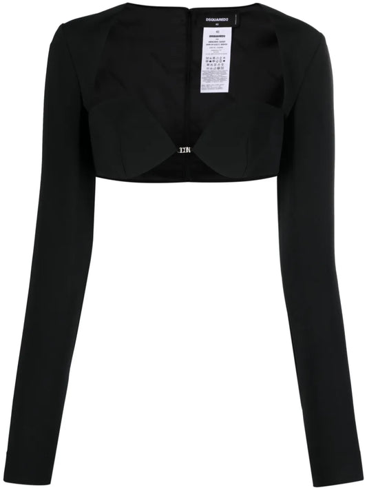 Long-Sleeved Cropped Top