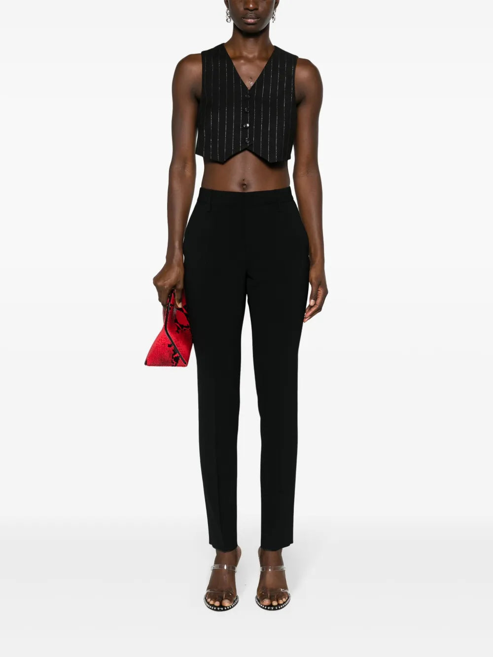 Logo-Plaque Tailored Slim-Fit Trousers