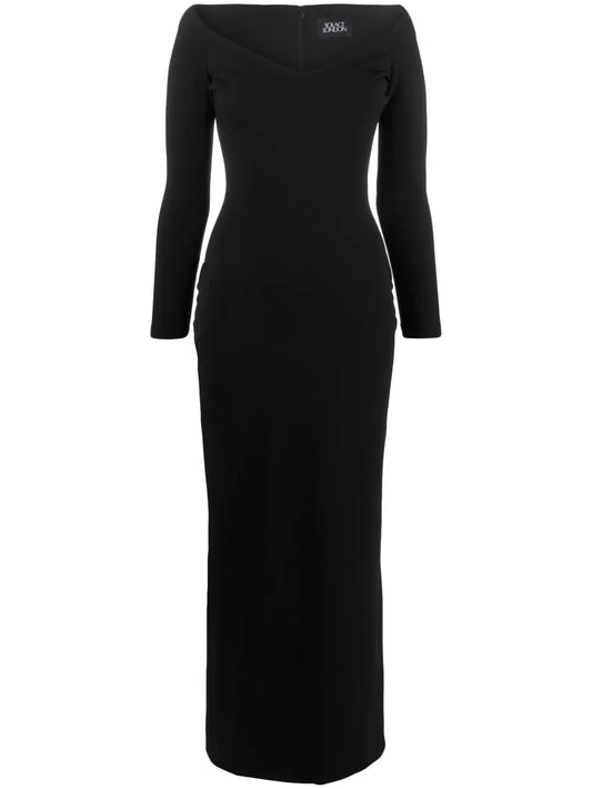Tara Crepe Off-Shouder Maxi Dress