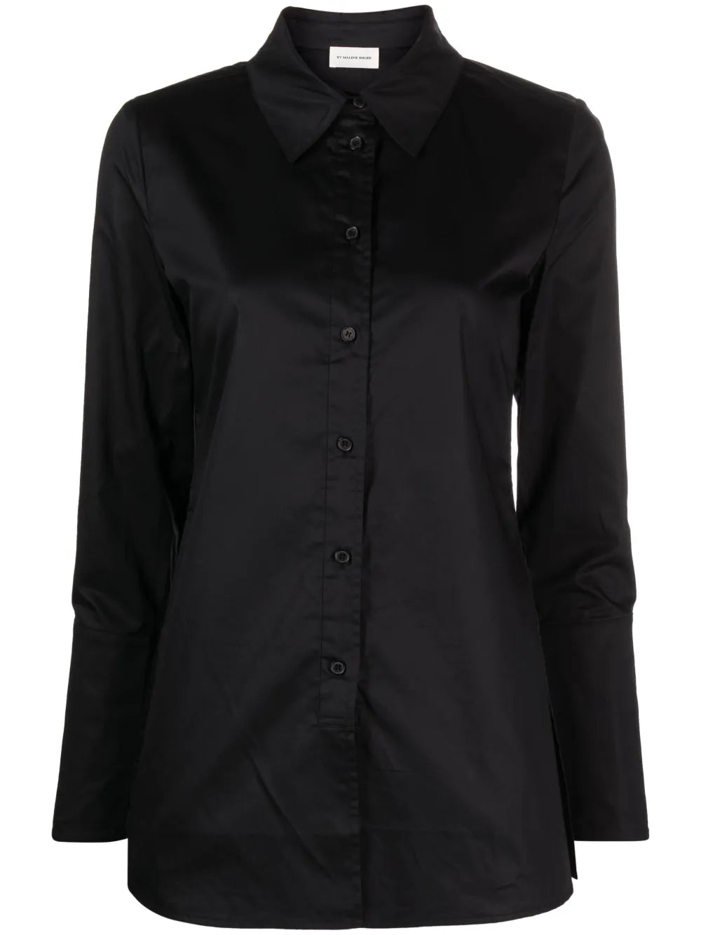 Straight-Point Collar Organic Cotton Shirt