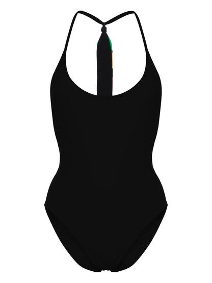 Virtuosa Patchwork-Strap Swimsuit