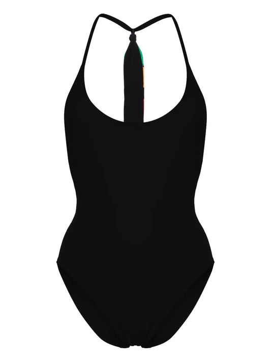 Virtuosa Patchwork-Strap Swimsuit