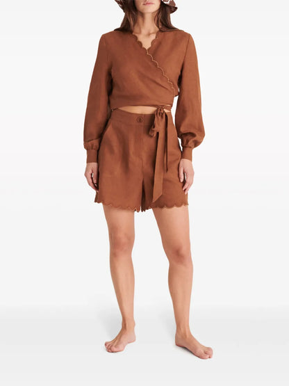 Joli Linen Crop Top