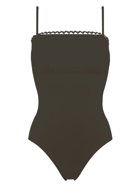 Night Picot-Trimmed Swimsuit