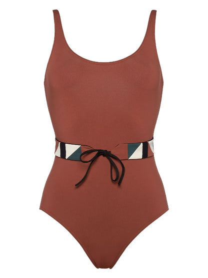 Damier Belted Swimsuit
