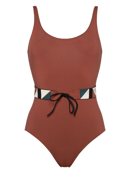 Damier Belted Swimsuit
