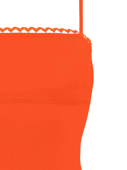 Night Picot-Trimmed Swimsuit