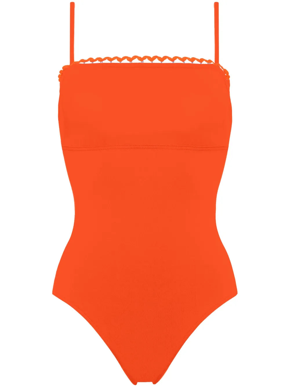 Night Picot-Trimmed Swimsuit