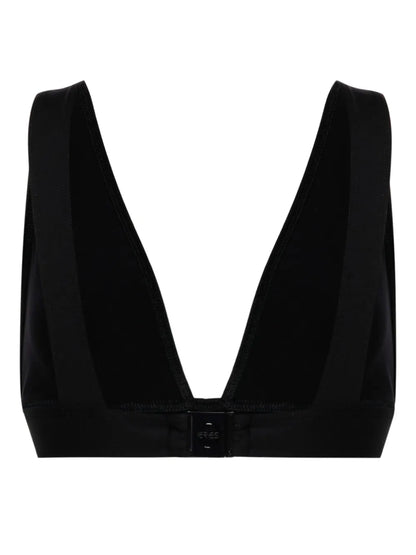 Chrome Triangle-Cup Bikini Top
