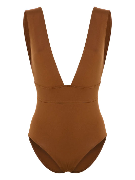 Pigment V-Neck Swimsuit